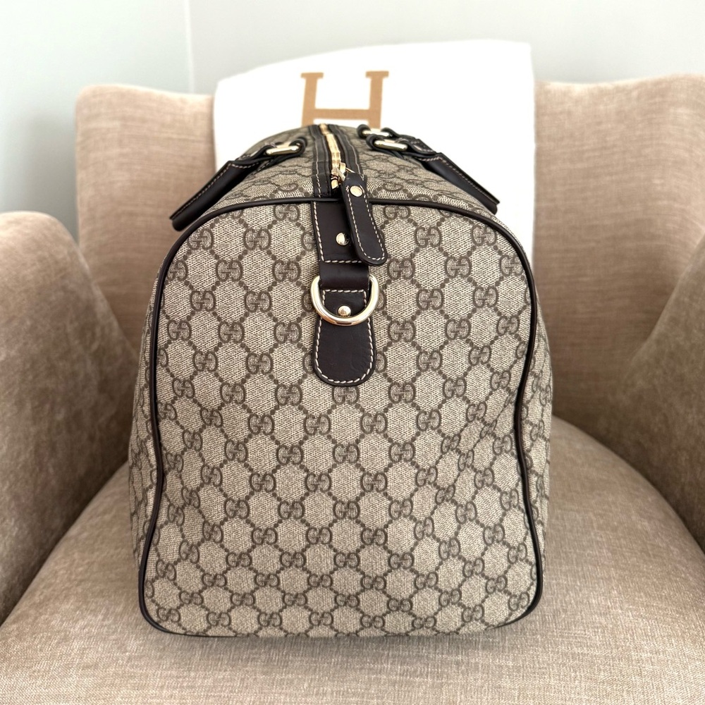 Authentic Gucci GG Supreme Canvas Duffel Bag Boston bag unisex - Picture 9 of 16